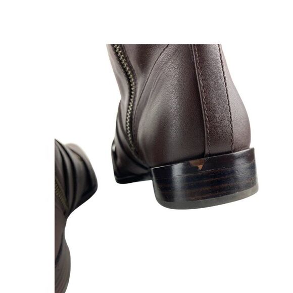 JOE'S JEANS Women's Brown Strappy Ankle Boots with Fur Tongue Side Zip US 6 - Picture 14 of 14